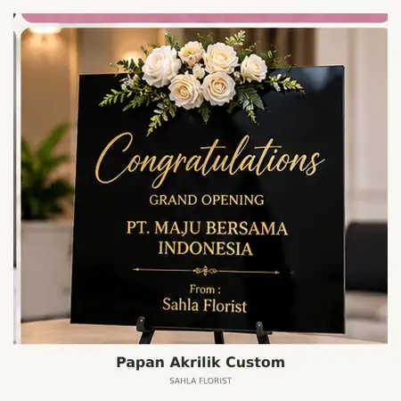 Papan Bunga Akrilik Tanjung Jabung Barat